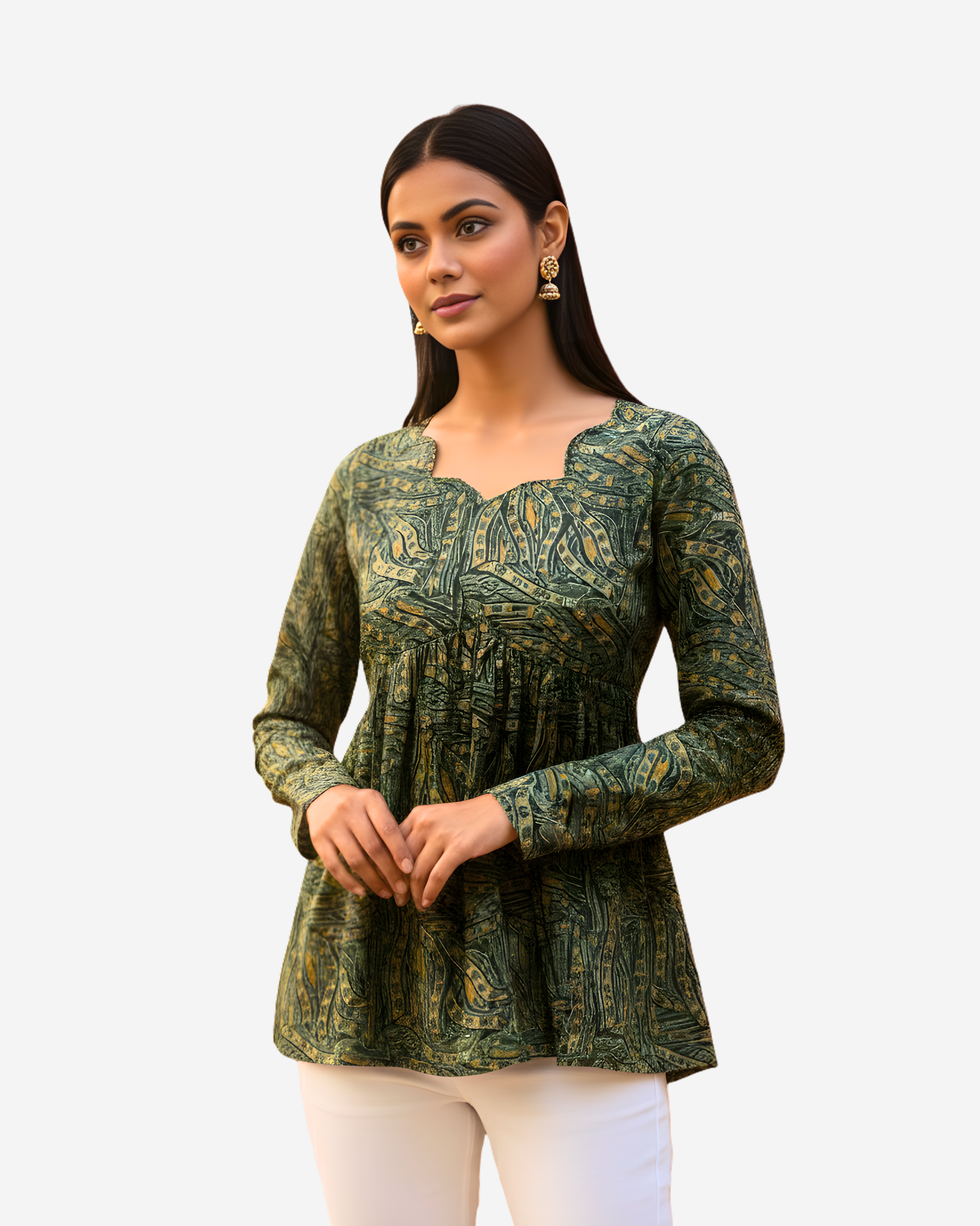 Serpentina Emerald Short Kurti