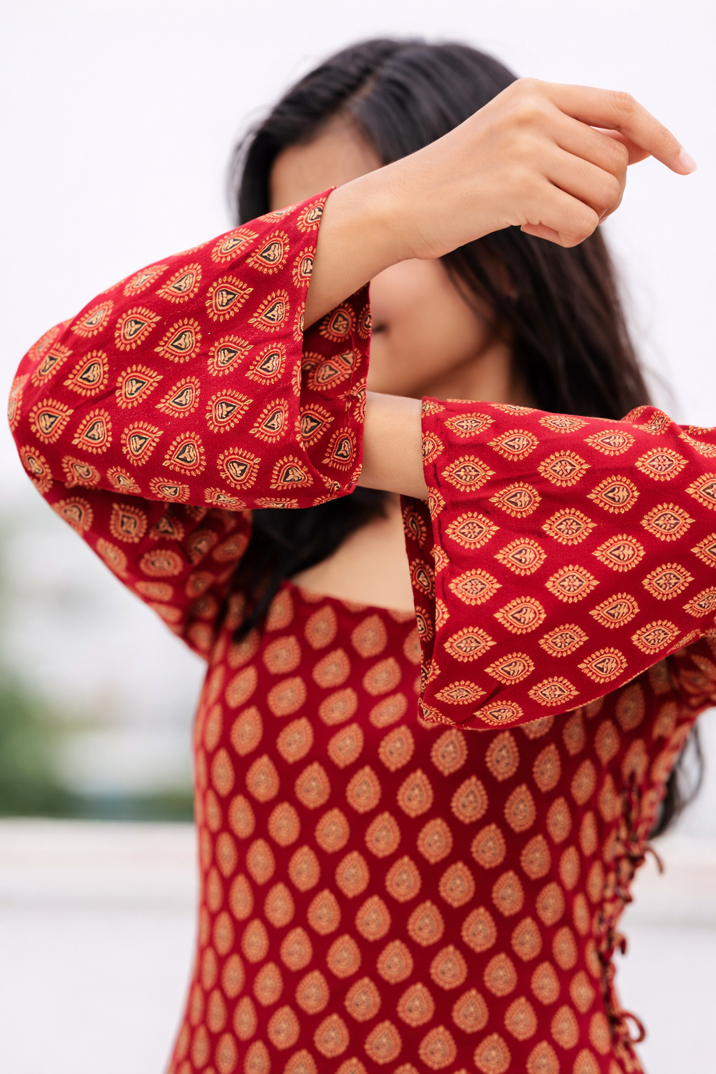 Kutch Heritage Square Neck Short Kurti