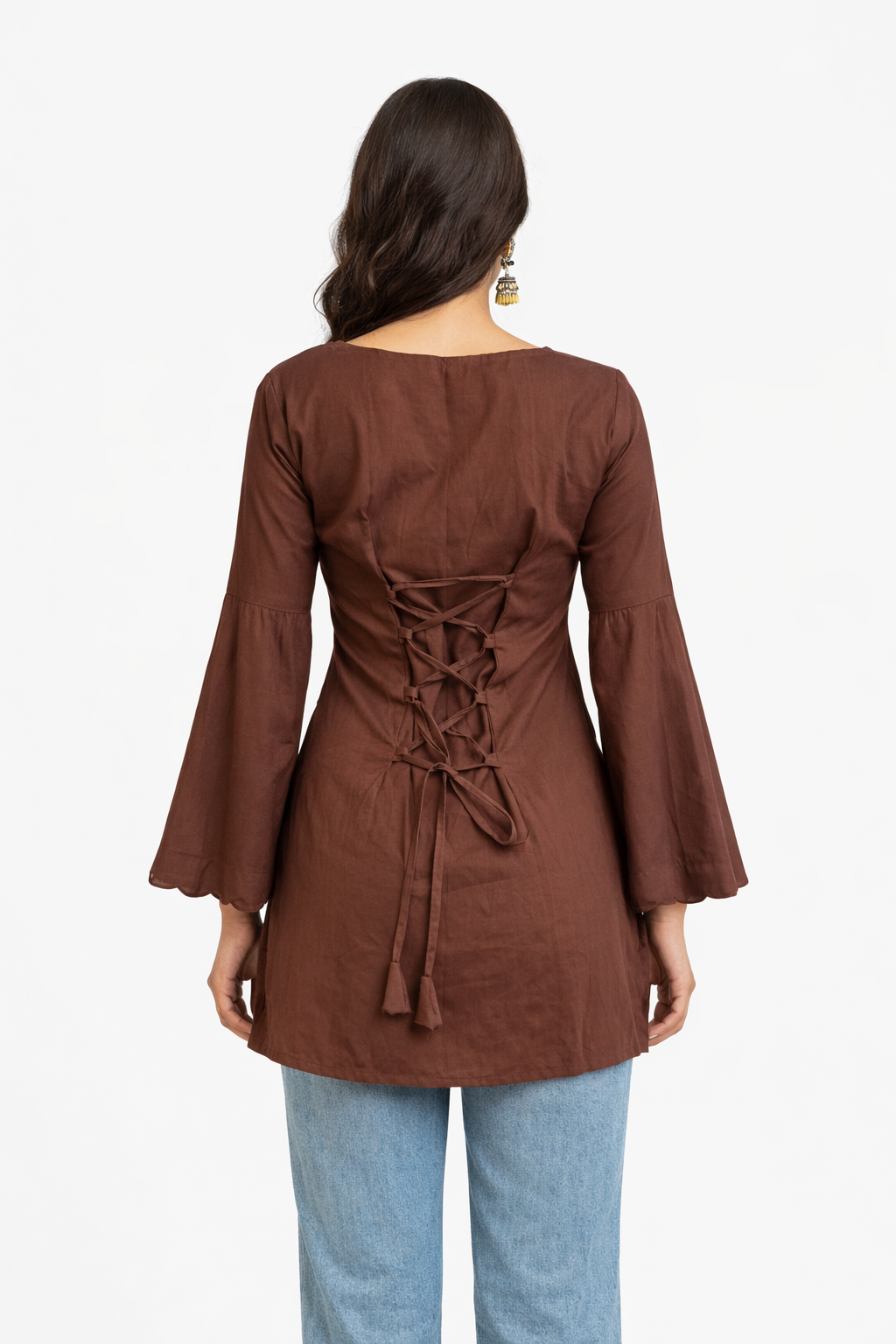Brown Short Kurti – Earthy Grace Edition