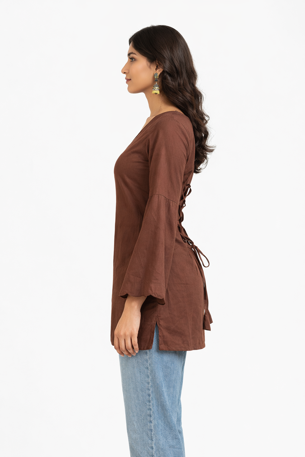 Brown Short Kurti – Earthy Grace Edition