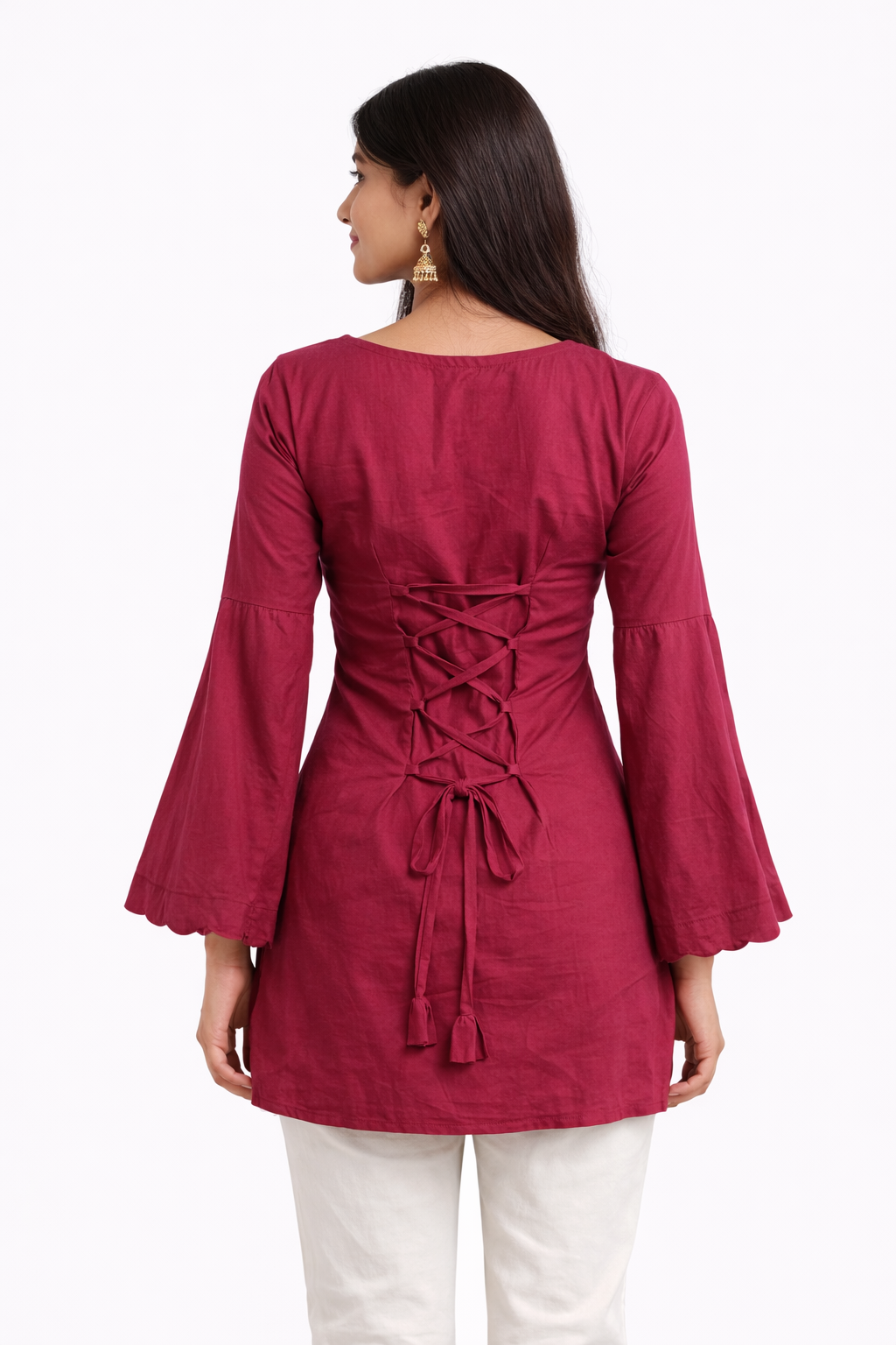 Wine Short Kurti – Royal Muse Edition