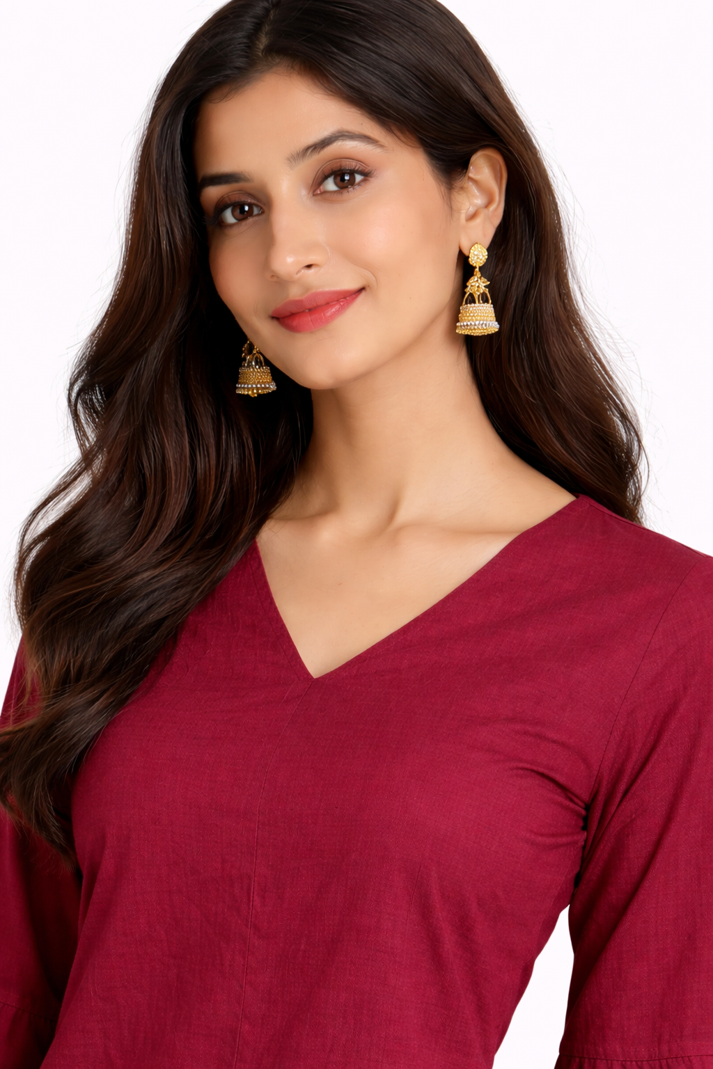 Wine Short Kurti – Royal Muse Edition